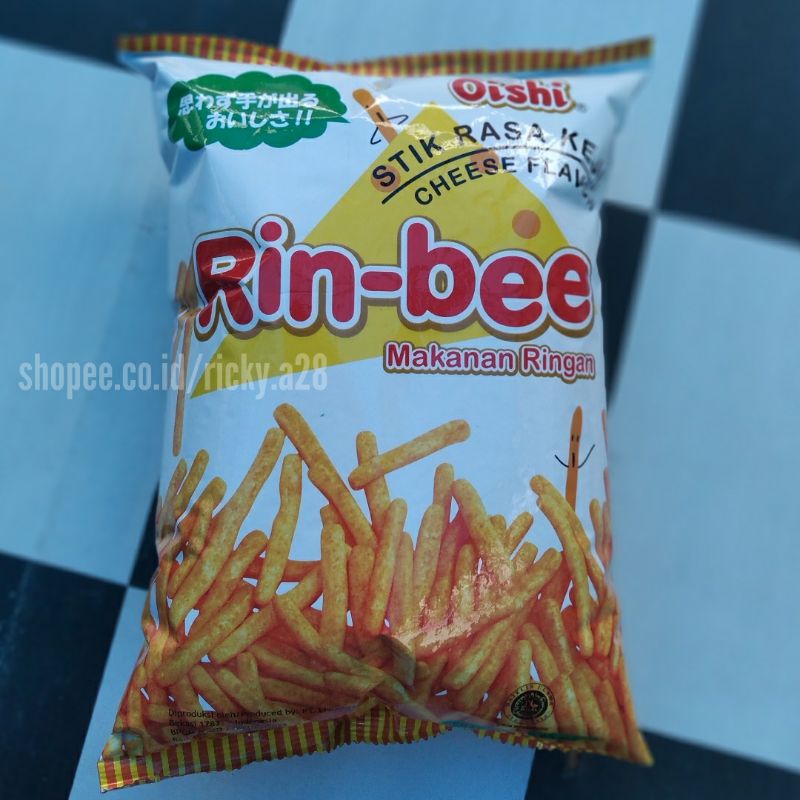 

Cemilan Snack Renyah Gurih Keju Keripik Stik Oishi Rin Bee 65gr