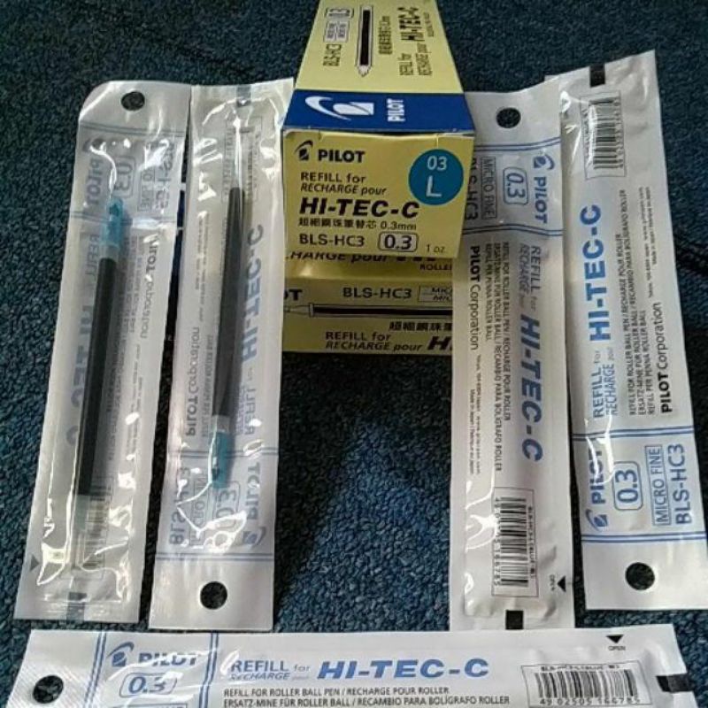 

Refil Pulpen Hi-tech warna biru dan hitam