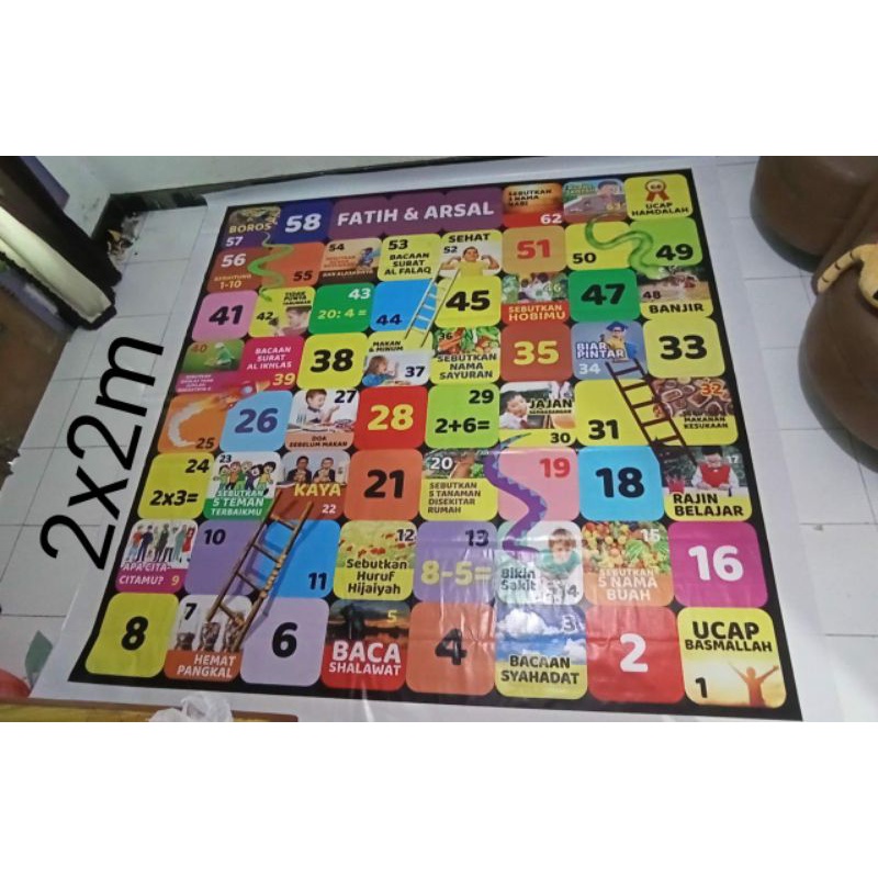 MAINAN ULAR TANGGA JUMBO 2X2 METER