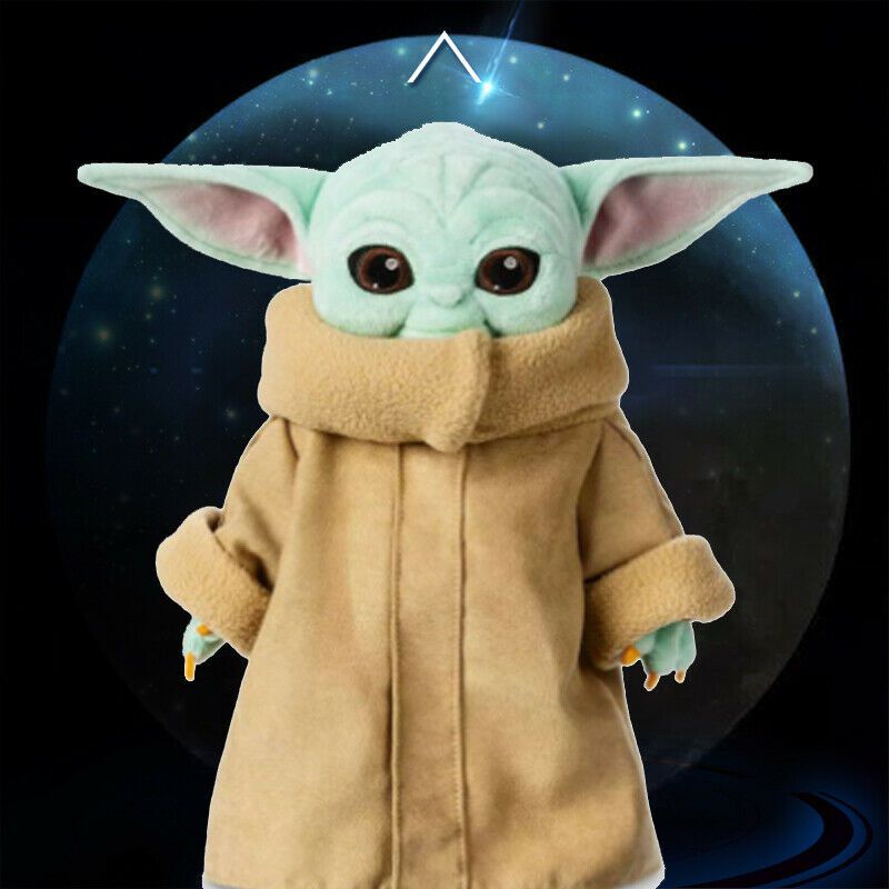 30cm Baby Yoda Plush Toy Master The Mandalorian Force Stuffed Doll Gift For Kids Removable Clothes