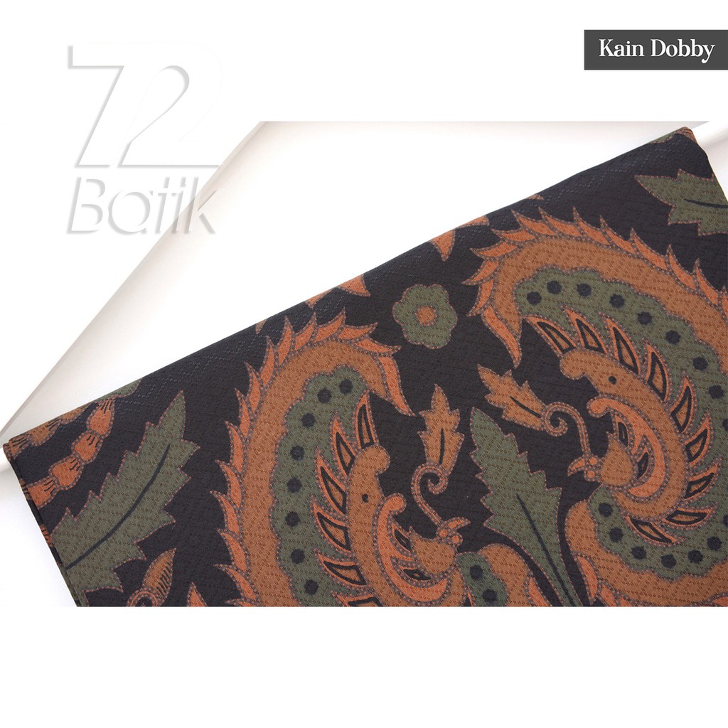 KAIN BATIK PREMIUM Bahan Dobby Dobi Dobbi Dolbi Motif Burung Warna Hijau Orange Hitam 728625 Cap 72 Jarik Jarit Samping Kebat Panjang Batik Dobby Modern Premium Bahan Seragam Batik Pernikahan Kantor Keluarga Murah Kamen Jadi Batik Bali Lembaran