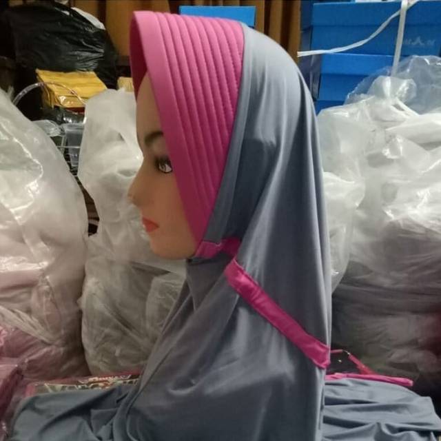 Jilbab olga bhayangkari gb serut belakang