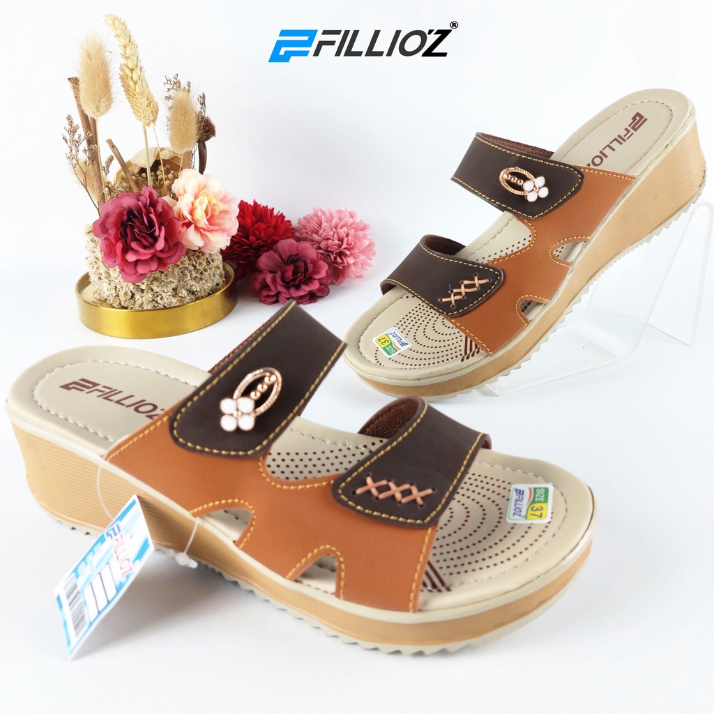 Sandal Wanita Wedges Terbaru Original Fillioz FLW36