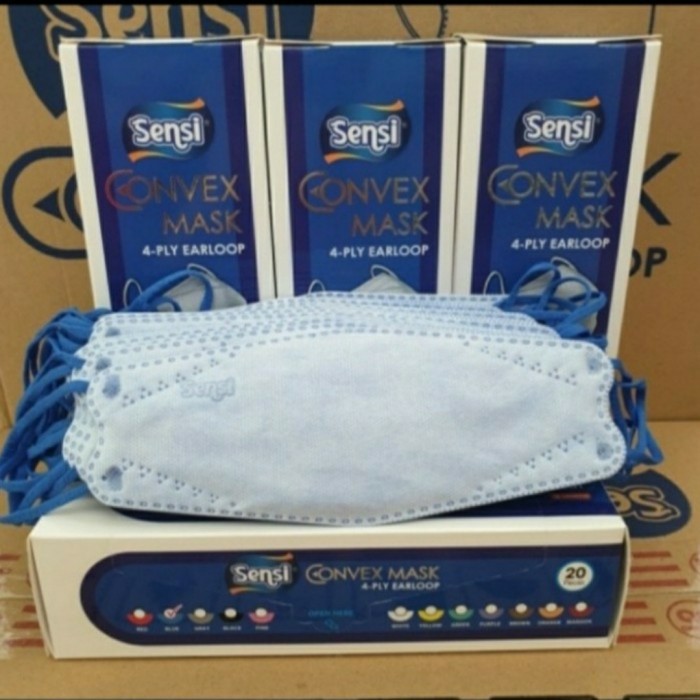 Masker Sensi Convex Mask 4 Ply | Masker Earloop 4 Ply | Masker Sensi / masker korea KF94 1 Box 20pc