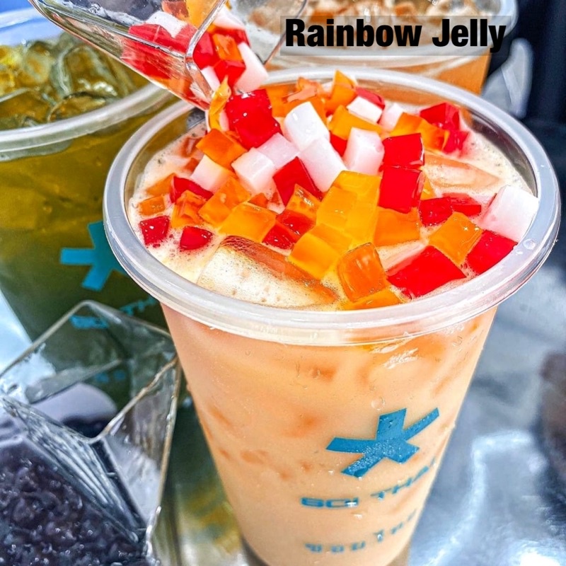 

Rainbow Jelly Topping