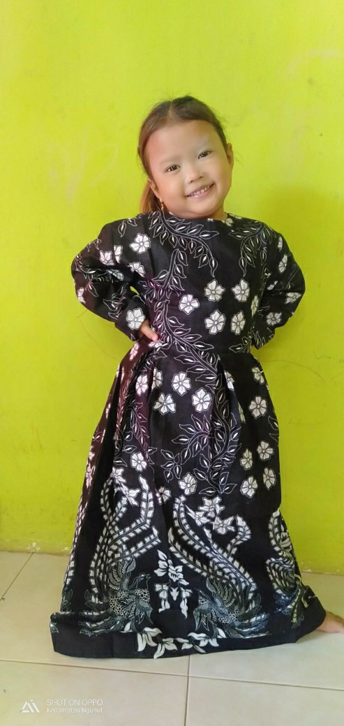 Baju Batik Couple Keluarga Gamis Busui Motif Manuk Tarung Batik Keluarga Seragam