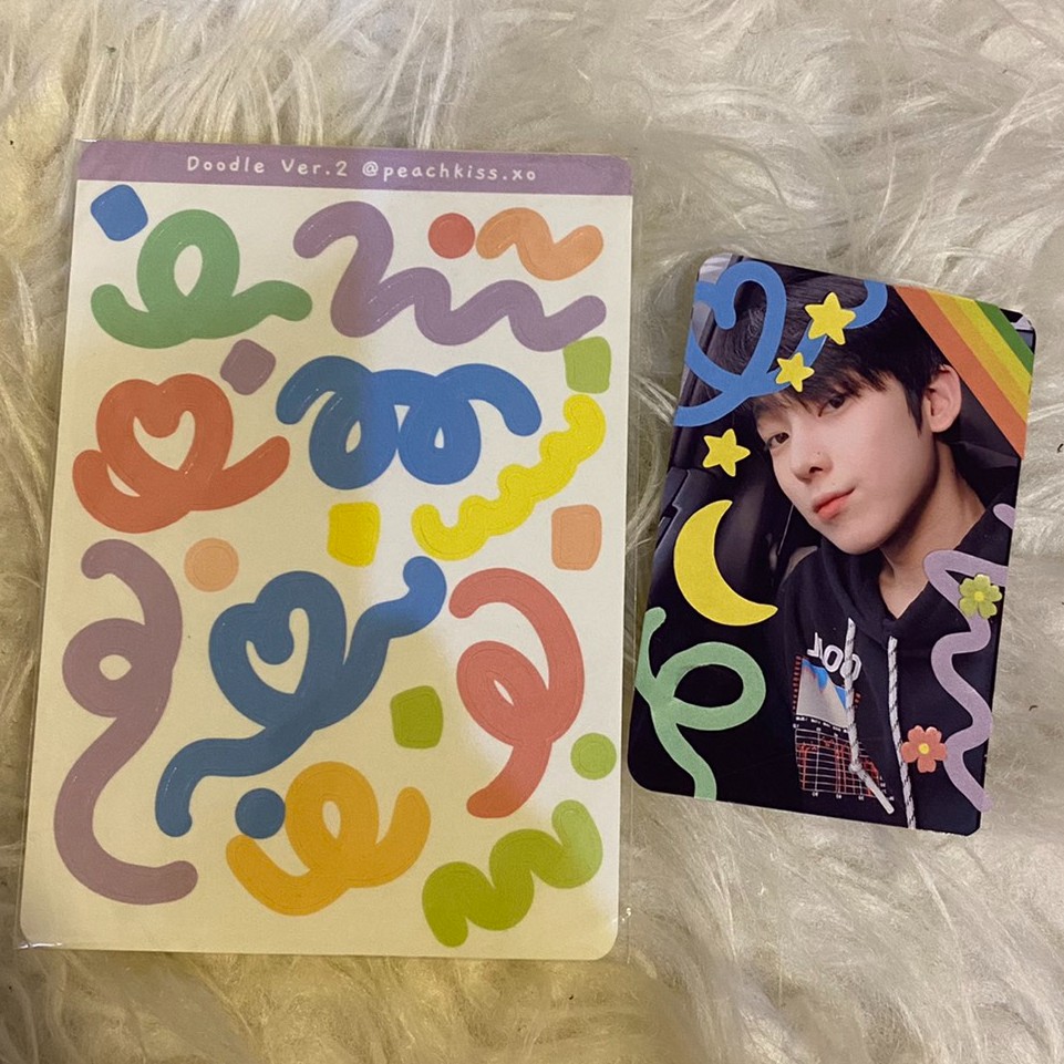 Stiker Dekorasi Deco Photocard / Jurnal / Polcos Doodle (Waterproof) by @peachkiss.xo