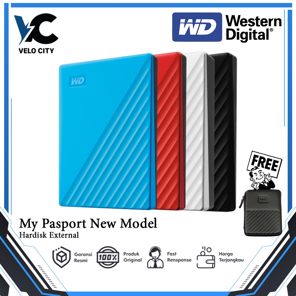 WD My Passport 1TB l 2TB l 4TB l 5TB - HDD / HD / Hardisk / Harddisk External 2.5&quot;