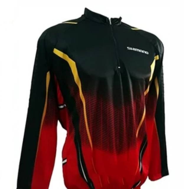 JERSEY SEPEDA PANJANG GOWES BAJU SEPEDA MOTIF TERBARU LIST EMAS HITAM MERAH
