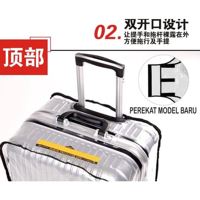▲ Cover Koper 24 Inchi Sarung Koper Pelindung Tas CoverTas Transparant Sarung Koper GL205 ➽
