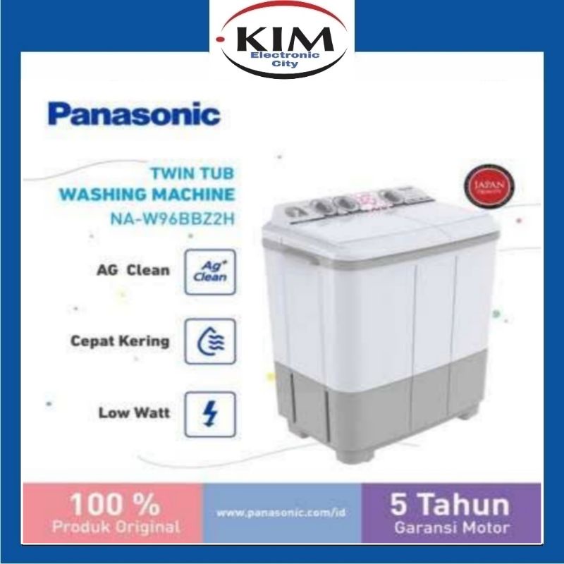 Jual Mesin Cuci Panasonic Naw 96 Bbz 9 5kg 2 Tabung 96bbz 9 5 Kg Low Watt Garansi Resmi Indonesia Shopee Indonesia