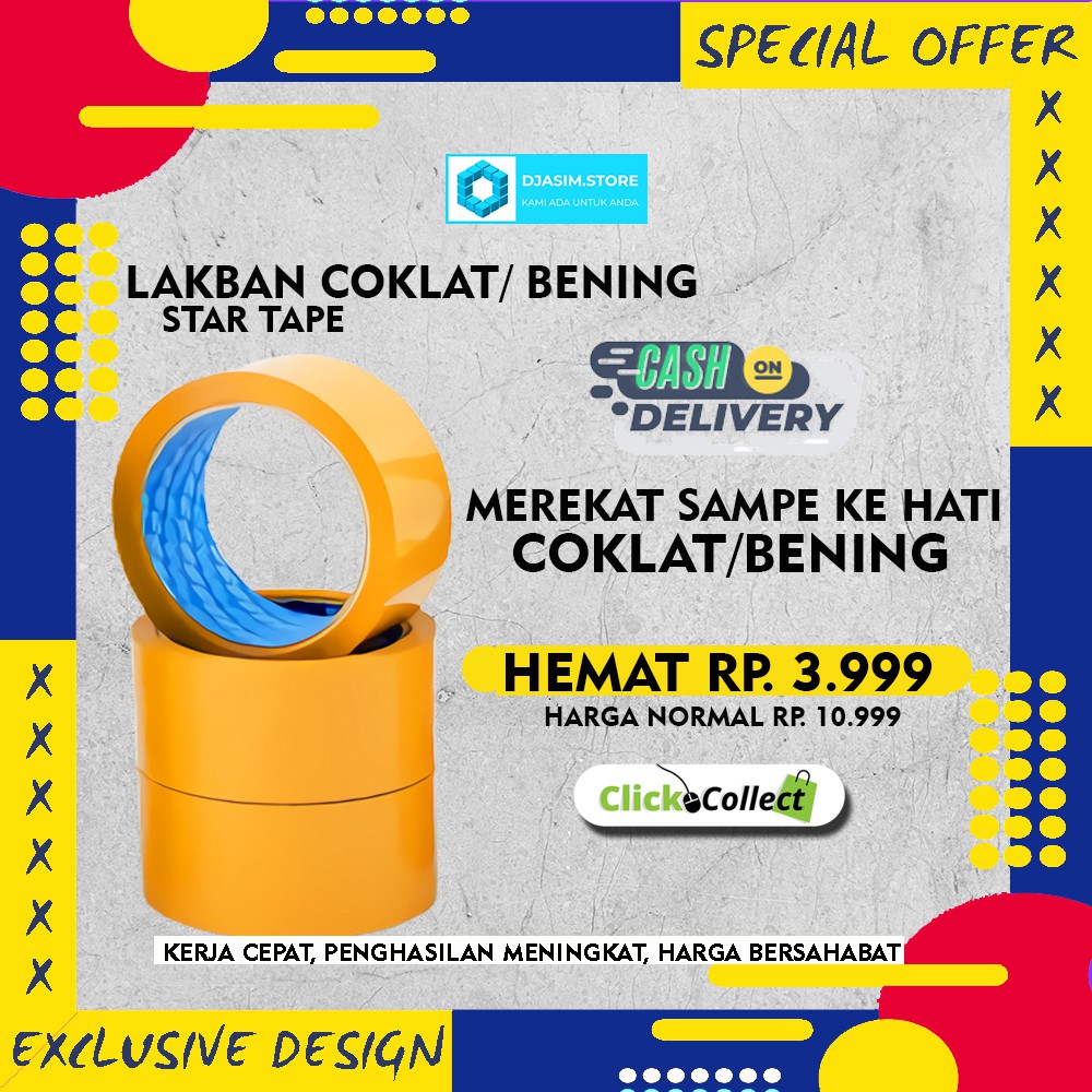 

Lakban Bening / Coklat Murah Dengan Daya Rekat Yang Kuat