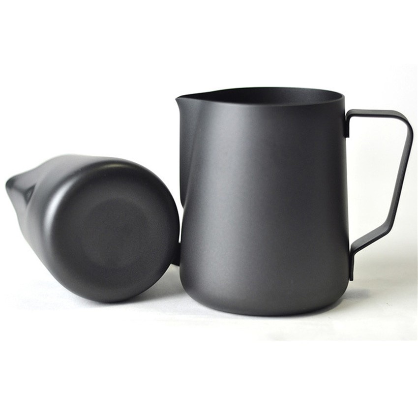 OneTwoCupsGelas Pitcher Kopi Espresso Latte Art Stainless Steel 400ml - AA0051 - Black