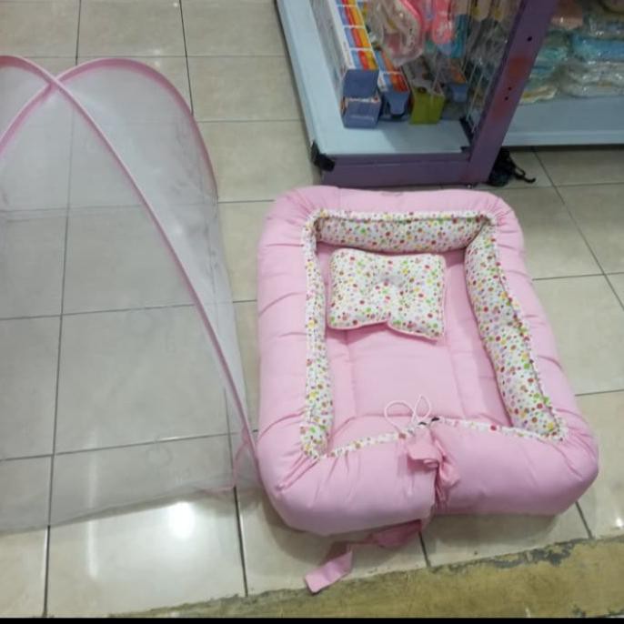 Kasur Set Bayi Kasur Serut+Bantal+Perlak+Kelambu Omiland Series Panda Yamousukro