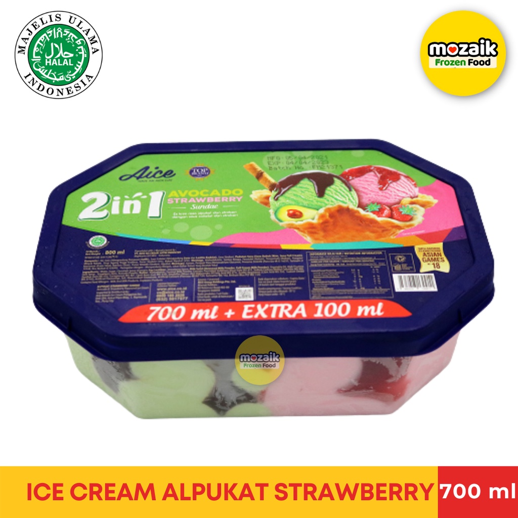 Aice Ice Cream Alpukat Strawberry Es Krim Frozen Mart Frozen Food Palembang