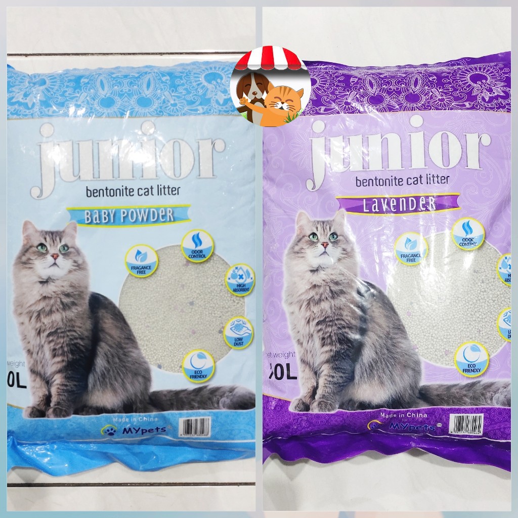 Junior - 10 Liter Pasir Gumpal Pasir Kucing Bentonite Pasir Wangi