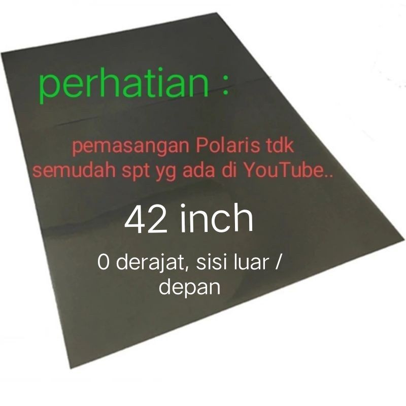 polaris polarizer 42 inch 0 derajat bagian luar depan