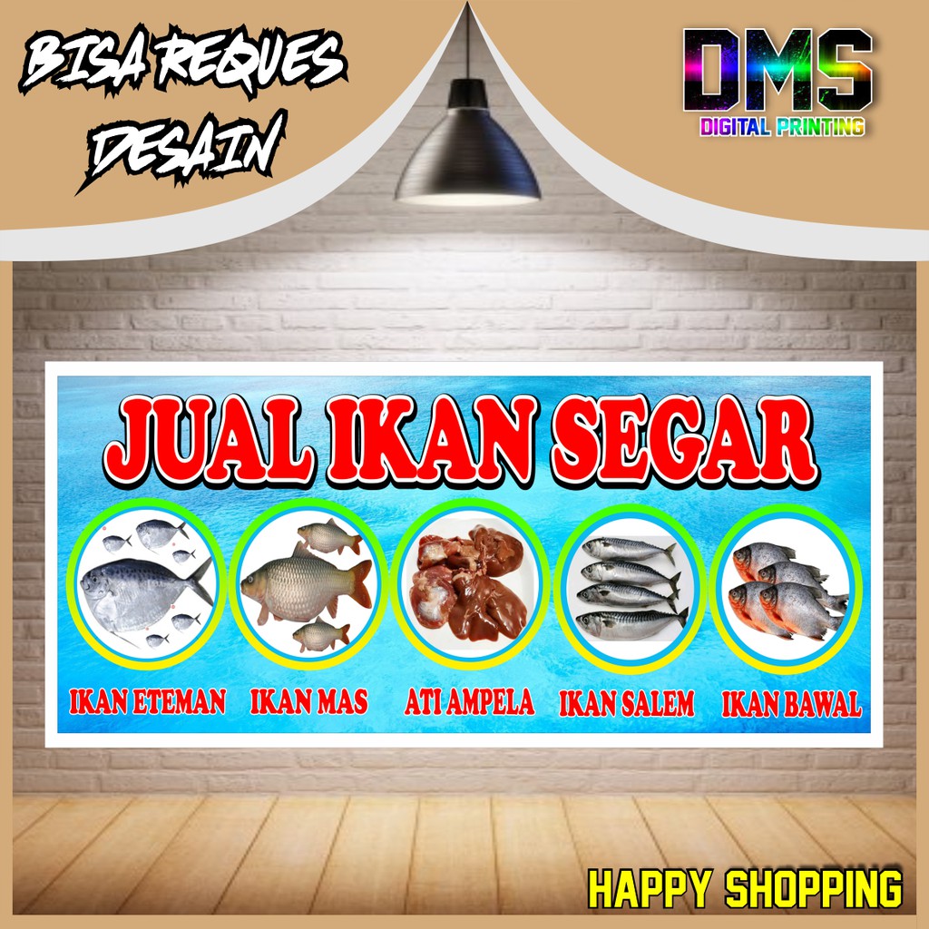 Jual Spanduk Banner Jual Beli Ikan Segar Indonesia|Shopee Indonesia