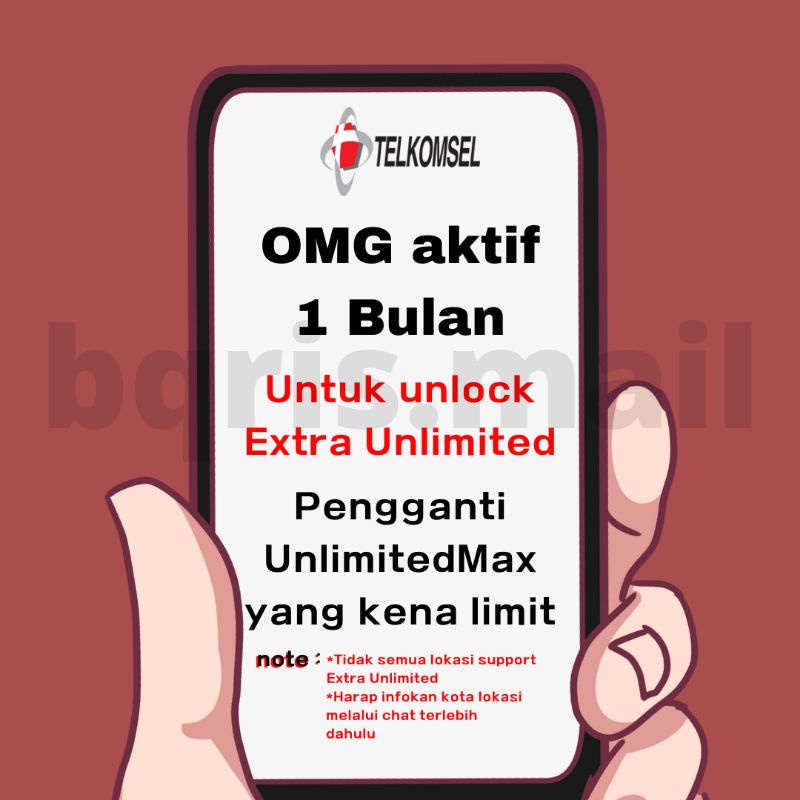 Tembak Paket OMG Telkomsel 1 bulan (Munculkan Ekstra Unlimited)