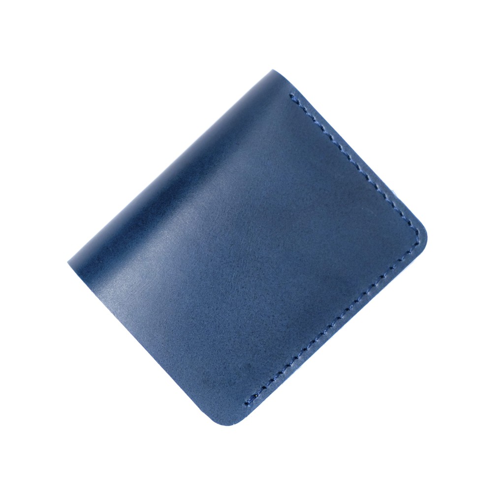 dompet pria kulit sapi asli bifold wallet card wallet biru - PHWL1032