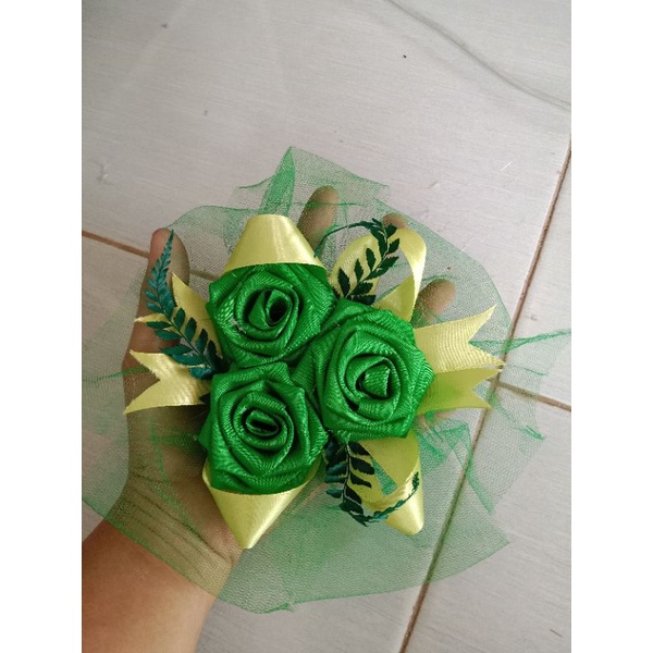 bunga hiasan seserahan hantaran hampers (hijau)