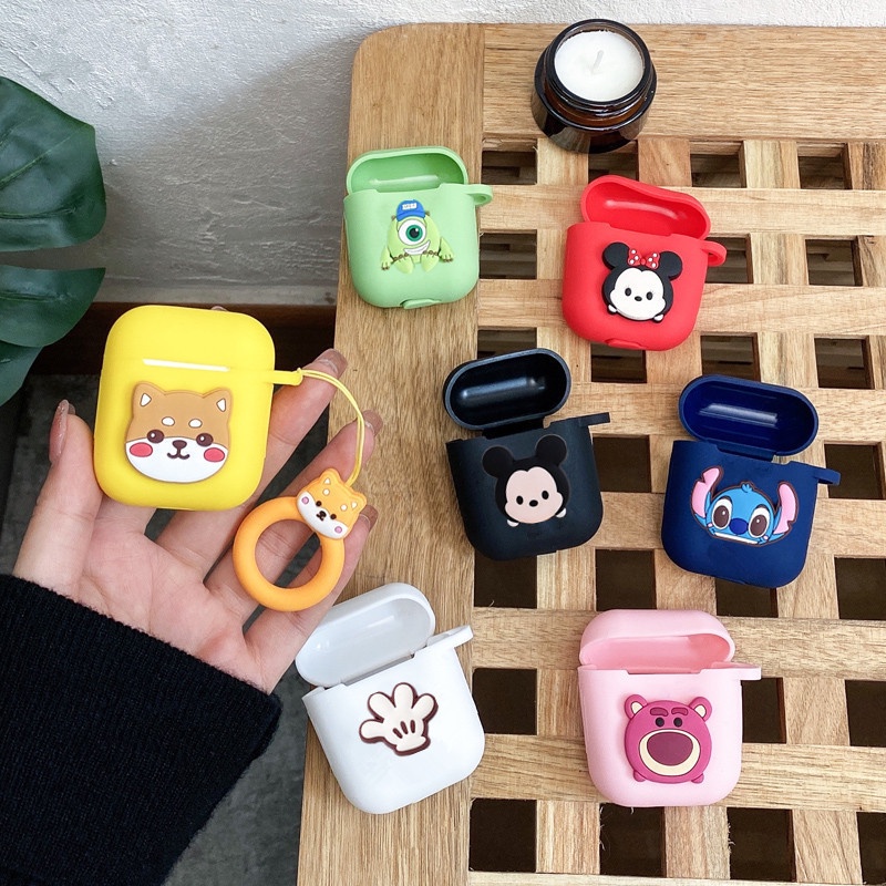 Kartun Earphone Case Kompatibel Untuk Airpods1 2silicon Wireless Blutooth Earbuds Charging Box Penutup Pelindung Untuk Inpods I12 I9S I11 I12 Macaron Soft Silicone Case Cover