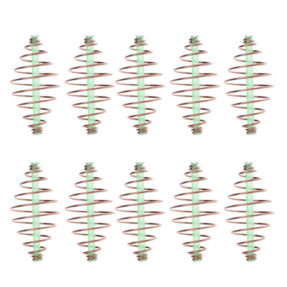 Alat Pemancingan AUGUSTINA Alat Pancing 10pcs/lot Umpan Feeder Fresh &amp; Saltwater Inline Method Feeder Pengumpan Memancing Bahan Metal