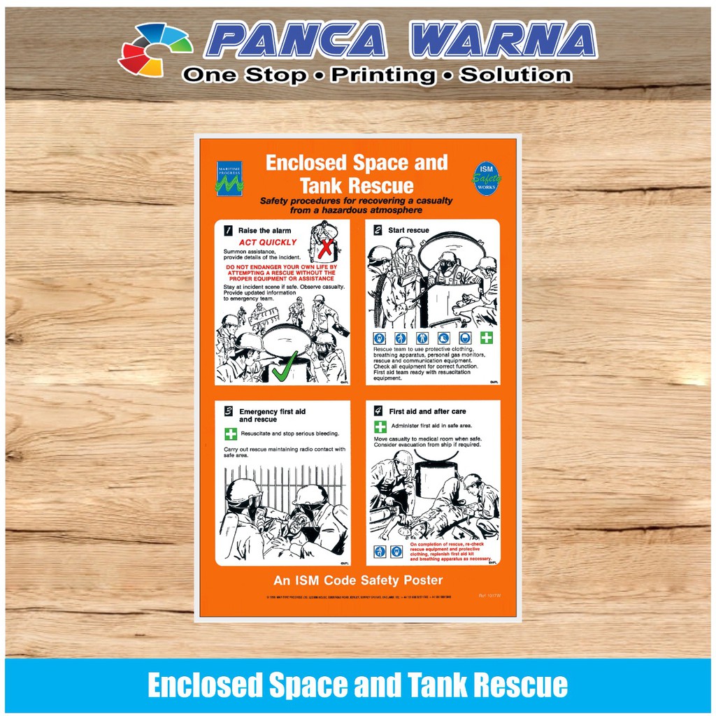 

Stiker Kapal Safety Sign Enclosed Space & Tank Rescue ISM Perkapalan