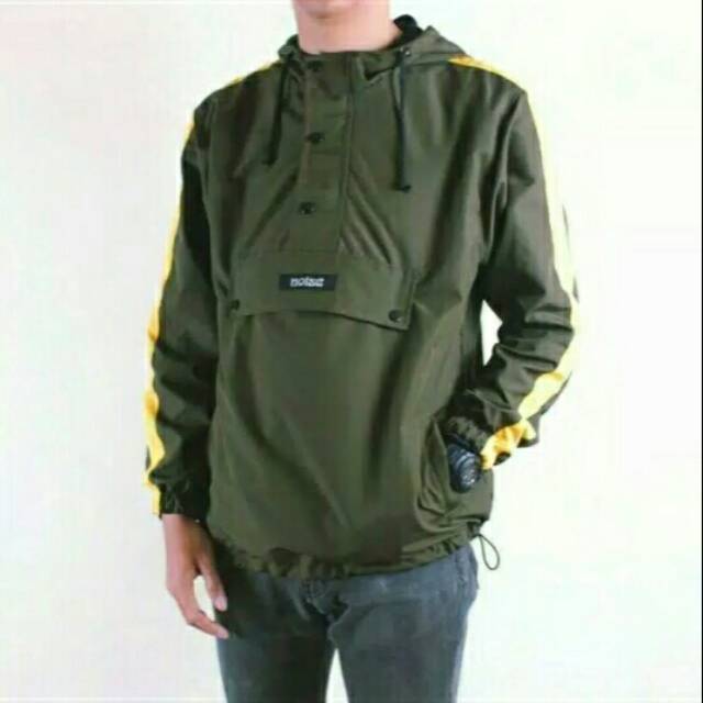 Jaket Cougle Parasut List Kuning