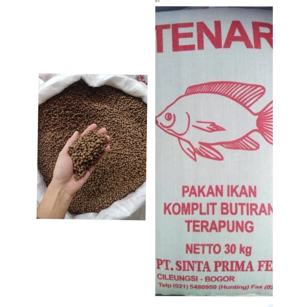Repack Pakan Pelet Ikan Tenar -2/-3/-5 ukuran 1kg