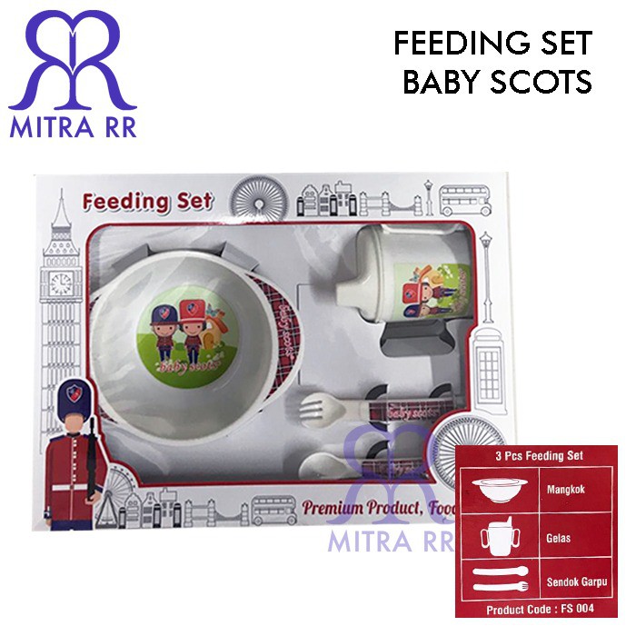 Baby Gift Set Feeding Set Baby / Alat Makan Bayi Anak Baby Scots FS003 FS004 FS005