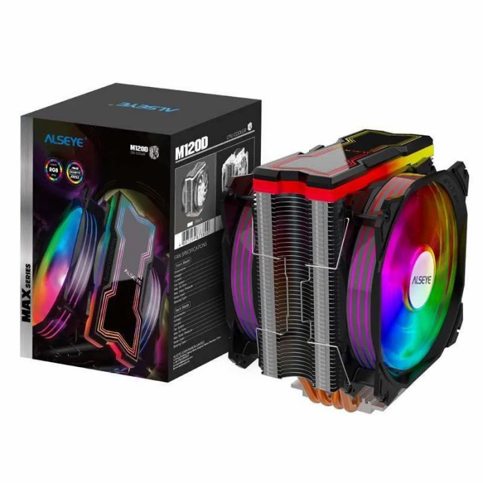 Jual Cpu Cooler Gaming Alseye 4 Heat Pipe Rgb Max M120D - Fan Processor ...