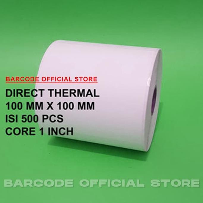 

DIRECT THERMAL LABEL STICKER BARCODE UKURAN 100X100MM - 100 X 100 - 100X100 MM ( ISI 500 PCS ) (ART.