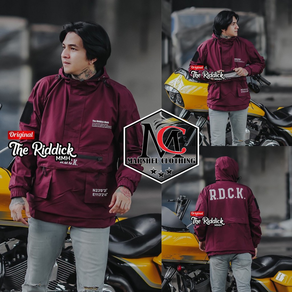 RCL - Cagoule Goggle Jaket Parasut Taslan Cougle Hoodie Premium Distro CAMO RDCK Unisex Checkerboard PVC