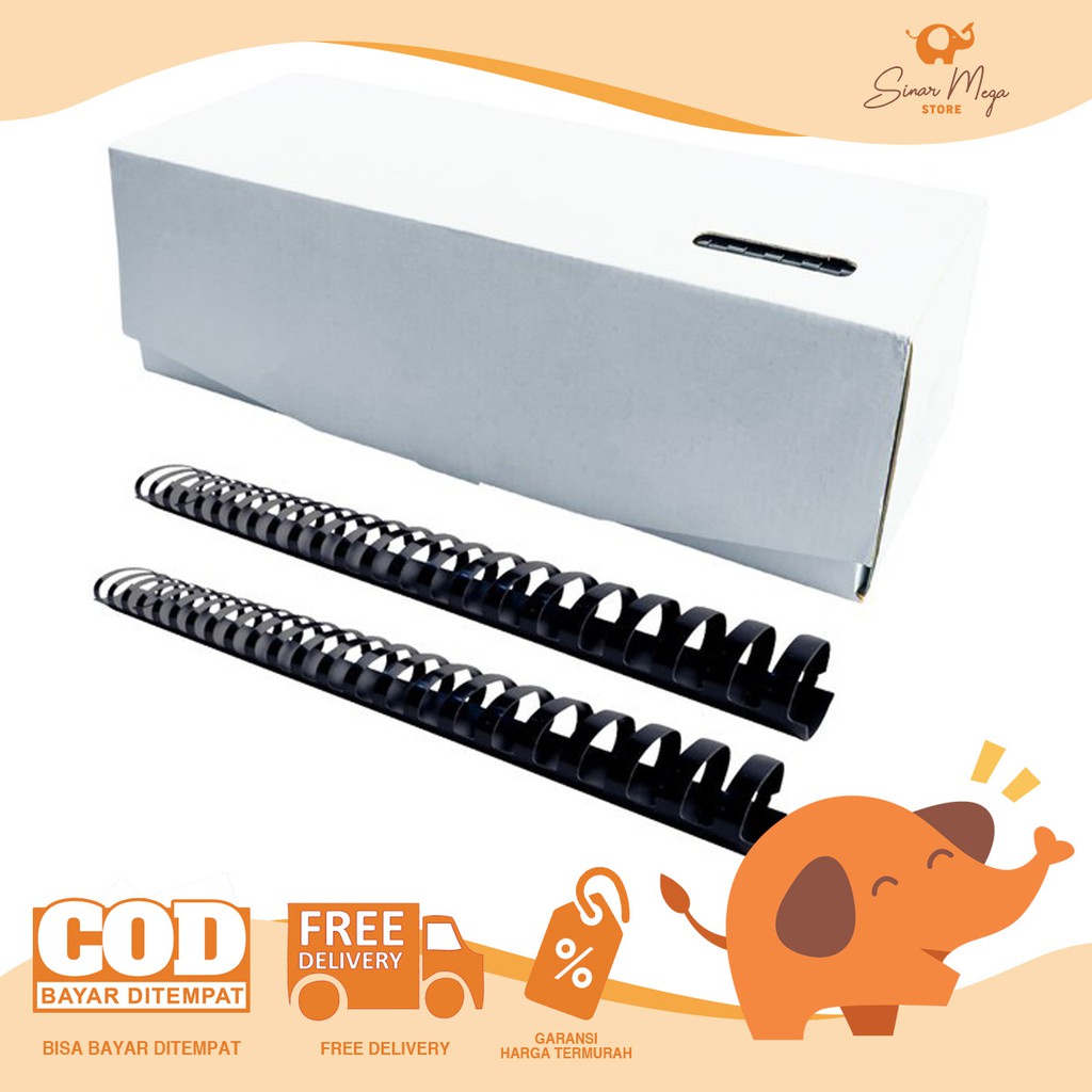 

Joyko Ring Plastic Comb Oval RPC-23-35 / Spiral Lonjong Oval Binder Jilid Penjilid Plastik Murah