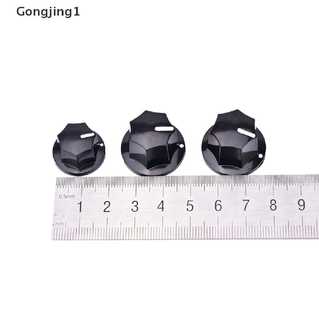 Gongjing1 3Pcs Knob Kontrol volume Nada Bahan Plastik Warna Hitam Gaya vintage Untuk Gitar bass jazz