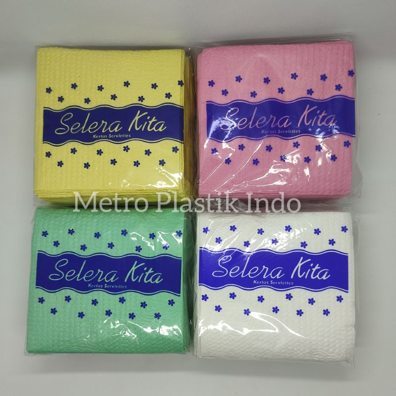 Tissue Napkin Putih / Warna | Tisu Meja Makan