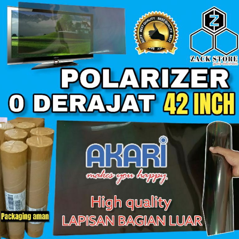 POLARIS TV LED AKARI 42 INC 0 DERAJAT LAPISAN BAGIAN LUAR TV LED LCD POLARISER POLARIZER TV
