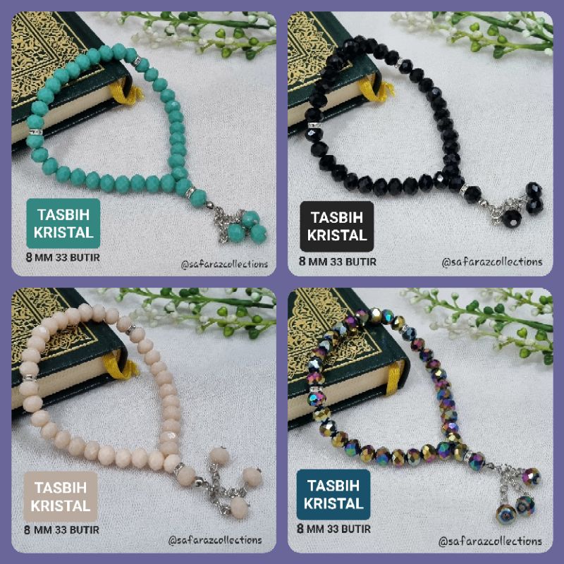 Tasbih Batu Kristal 8 MM 33 Butir