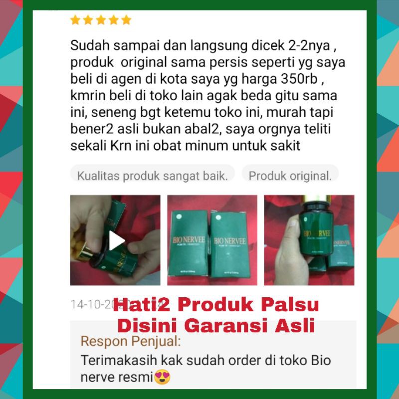 PROMO !!! BIO NERVEE ORIGINAL BPOM BIO NERVE INDONESIA ASLI OBAT HERBAL ALAMI SEGALA PENYAKIT-3