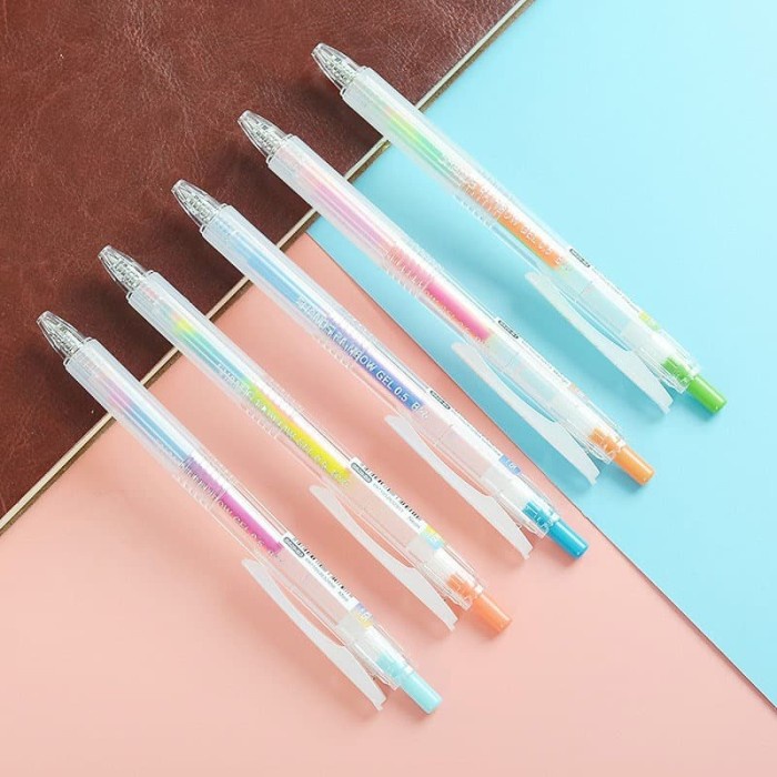 

Shands Rainbow Color Gel Ink Pen / Pulpen Gel / Pulpen Unik - SET A promo