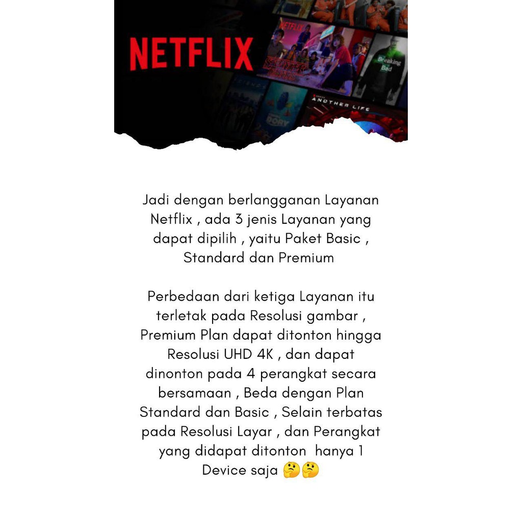 Netflix Netflix Premium Akun Netflix Netflix 1 Bulan Akun Netflix Murah Shopee Indonesia