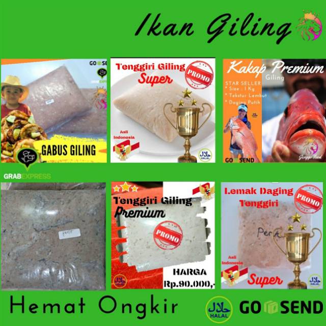 

Ikan Giling Tenggiri Giling Super|Premium|Lemak daging|Kulit Tenggiri|Gabus|Kakap