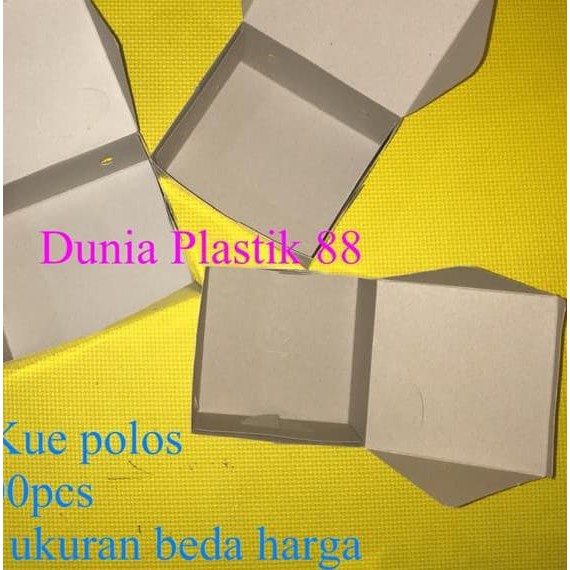 

♥ isi100pcs DUS kue POLOS 12x12CM box kotak kertas tempat snack hajatan ➺
