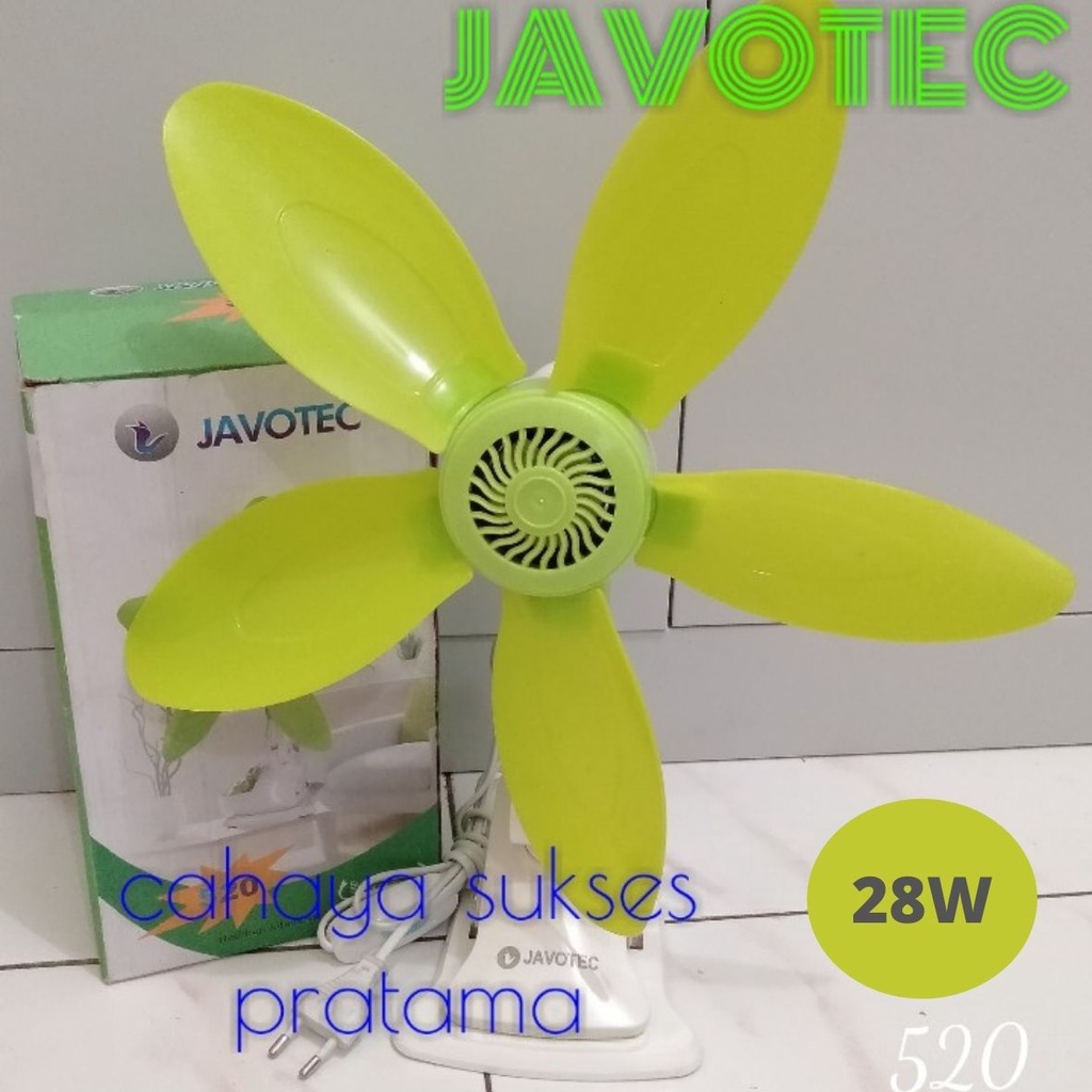 Kipas Mini/ Fan Jepit-Dinding-Duduk Javotec 5-Baling FC01-JAV520 (28W)