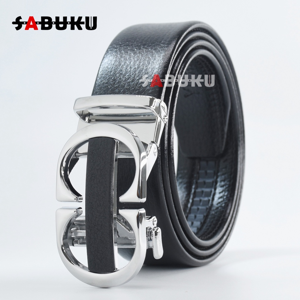 Ikat Pinggang Sabuk Pria  Leather PU Sintetis Sabuk Pria Mewah Tipe Rell Otomatis Men Belt -065