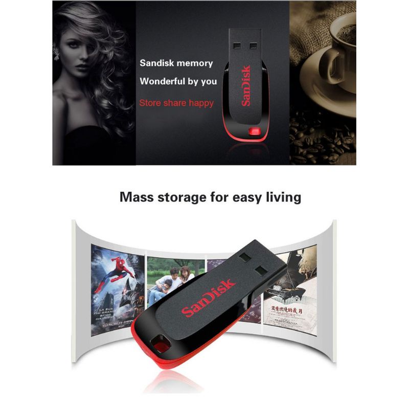 Sandisk FlashDisk Cruzer Blade CZ50 8GB, 16GB, 32GB, 64GB