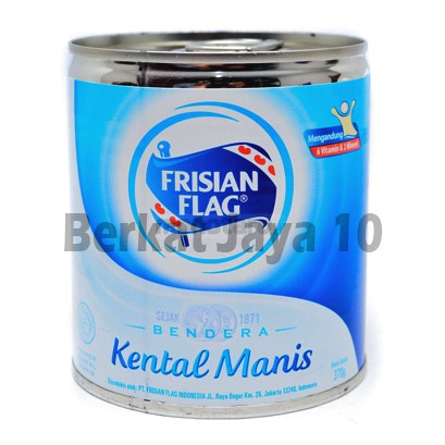 Susu Bendera Kental Manis Frisian Flag Biru (Plain) 370 Gram.