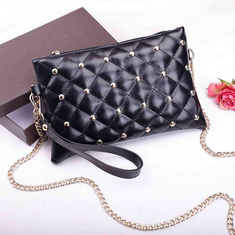 KGS Tas Pesta Wanita Clutch Pesta Tas Pesta Mewah Golden Dots Import Batam