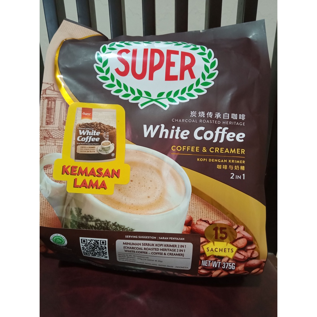 Super White Coffee 2in1 / Super Roasted White coffee and creamer 375gr